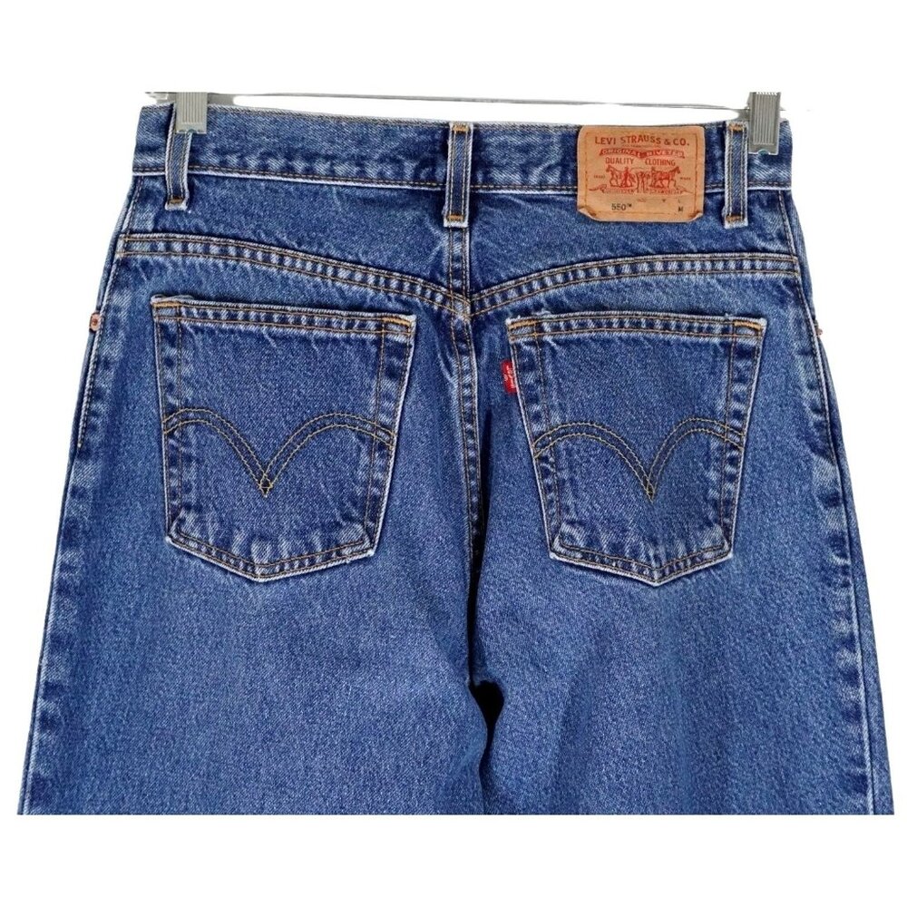 Y2K Levis 550 High Rise Mom Jeans Womens Sz 8‎ Classic Relaxed Denim Grunge 2002